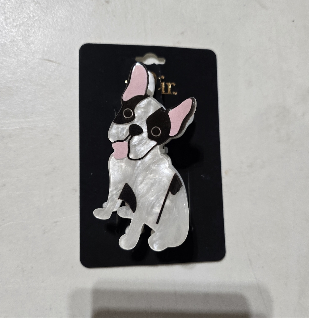 Boston Terrier Hair Clip, New
